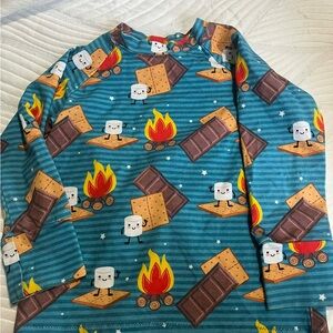 2/40$ Blue S'mores Themed Long Sleeve Shirt